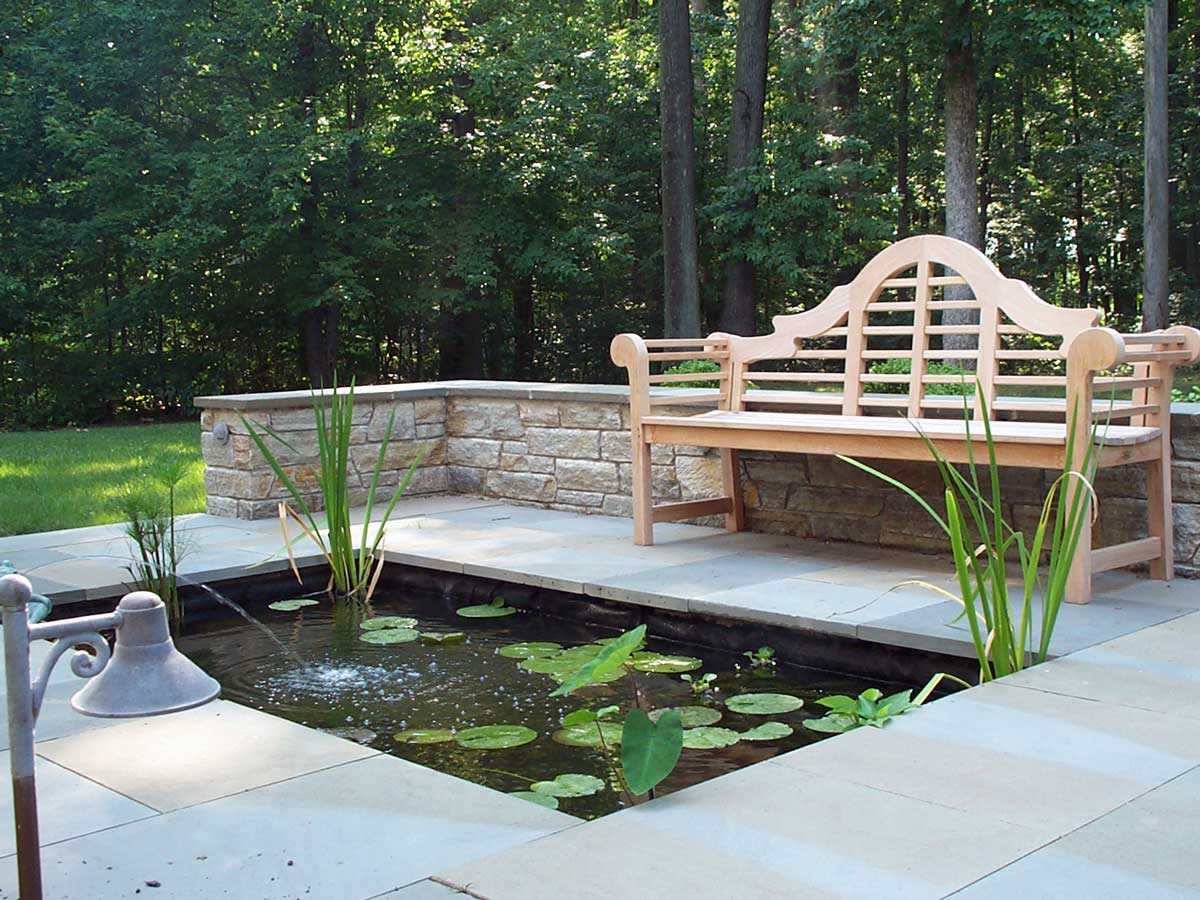 Patio,-wall-and-pond-installation